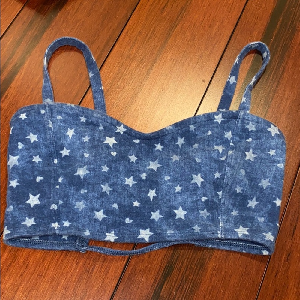 Blue Hearts and Stars Abercrombie Bandeau Top
